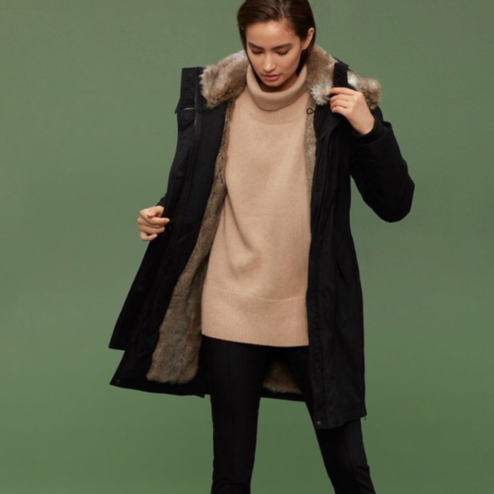 Aritzia Babaton Oskar Parka - Black